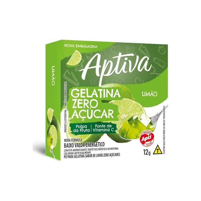 Gelatina en Polvo sabor Limón Cero Azúcar Apti 12 gramos
