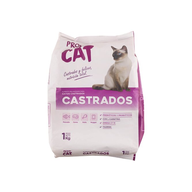Alimento para gato castrado Pronto cat 1 kilo