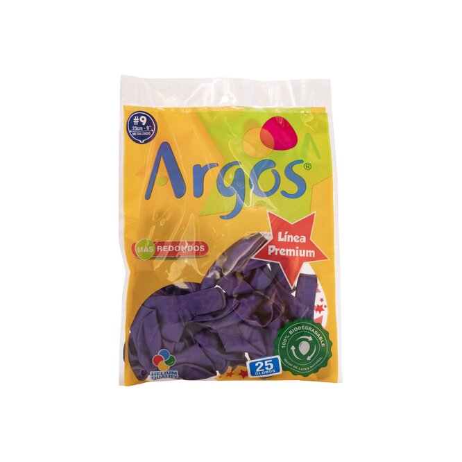 GLOBOS METALIZADOS LILA 25UN ARGOS