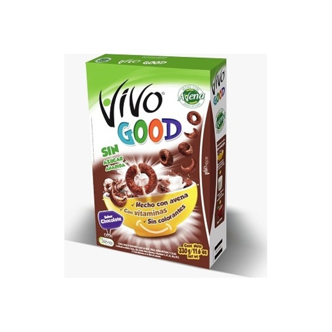 Cereal chocolatado good en caja Vivo 330 gramos