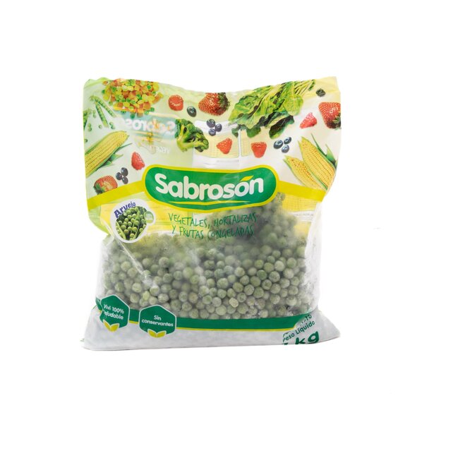 Arvejas congeladas paquete Sabrosón 1 kilo