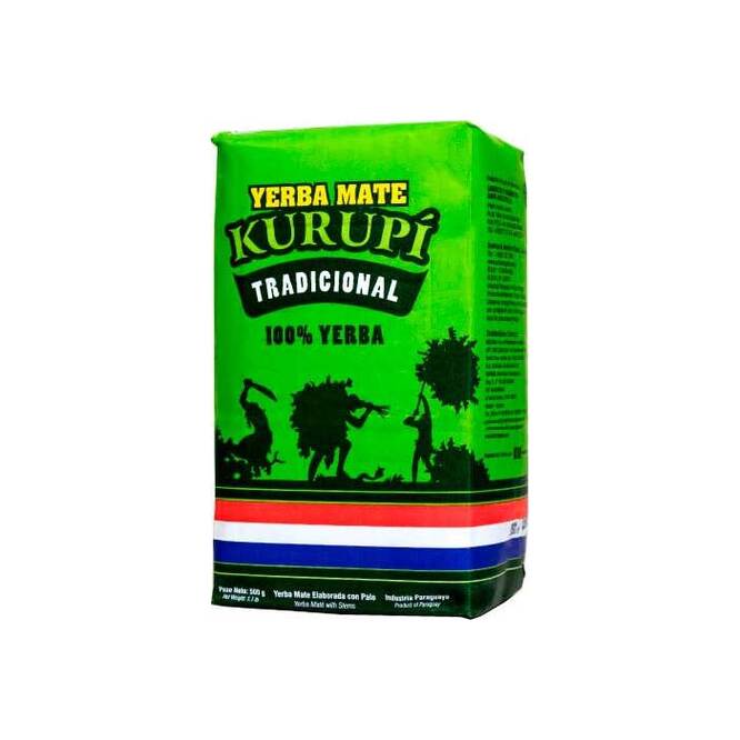 Yerba mate tradicional en paquete Kurupi 500 gramos