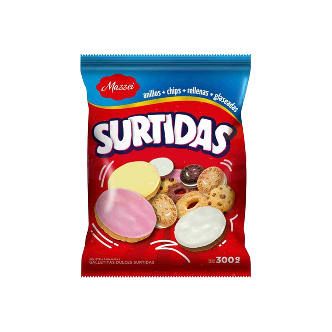 Galletitas dulces surtidas paquete Mazzei 300 gramos