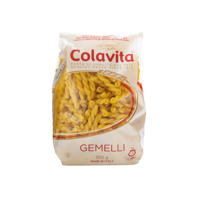 Pasta de sémola gemelli Colavita 500 gramos