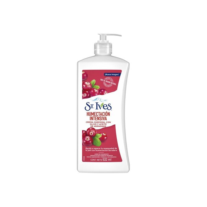 Crema corporal humectación intensiva frasco St Ives 532 ml