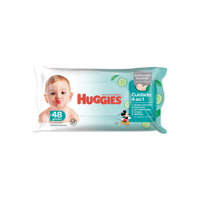 Toallita Húmeda Cuidado 4 en 1 Huggies 48 unidades