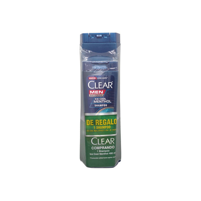 Shampoo Ice Cool Mentol Más Shampoo de Regalo Clear 200 ml