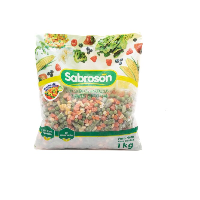 Ensalada primavera congelada en paquere Sabrosón 1 kilo