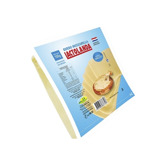 Queso muzarella feteado Lactolanda 100 gramos