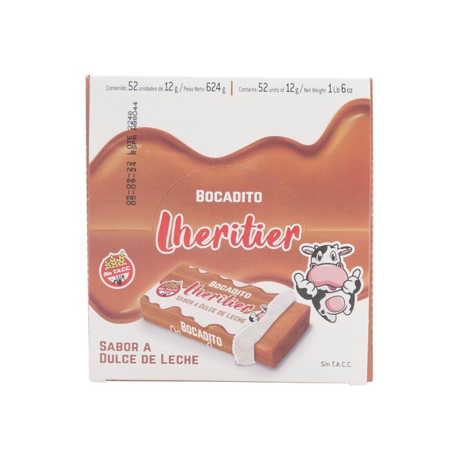 BOCADITO S/DULCE D/LECHE 624 GR LHERITIE