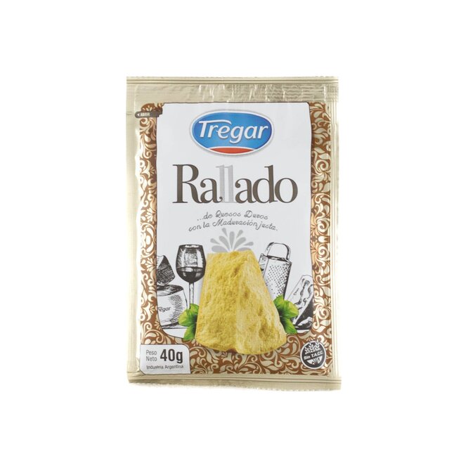 Queso rallado En paquete Tregar 40 Gramos
