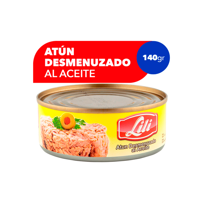 Atún desmenuzado al aceite lata Lili 140 gramos
