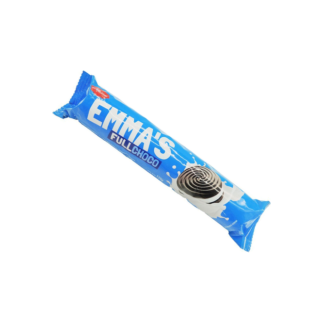 Galletitas de chocolate rellenas sabor vainilla paquete Emma´s 125 gramos