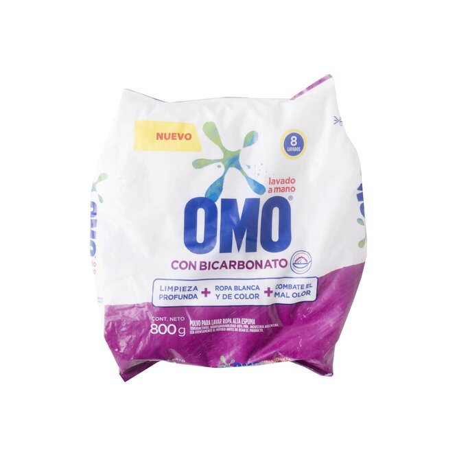 JABON E/POL OMO LAV/MAN C/BICAR 800GR