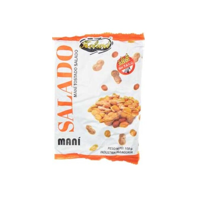 Maní tostado salado paquete Kelwa 100 gramos
