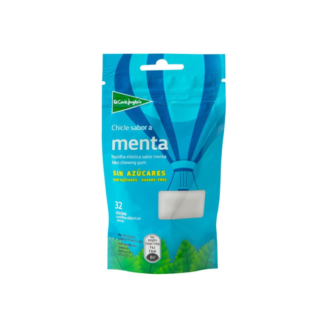 Chicles sabor menta bolsa El corte ingles 32 unidades