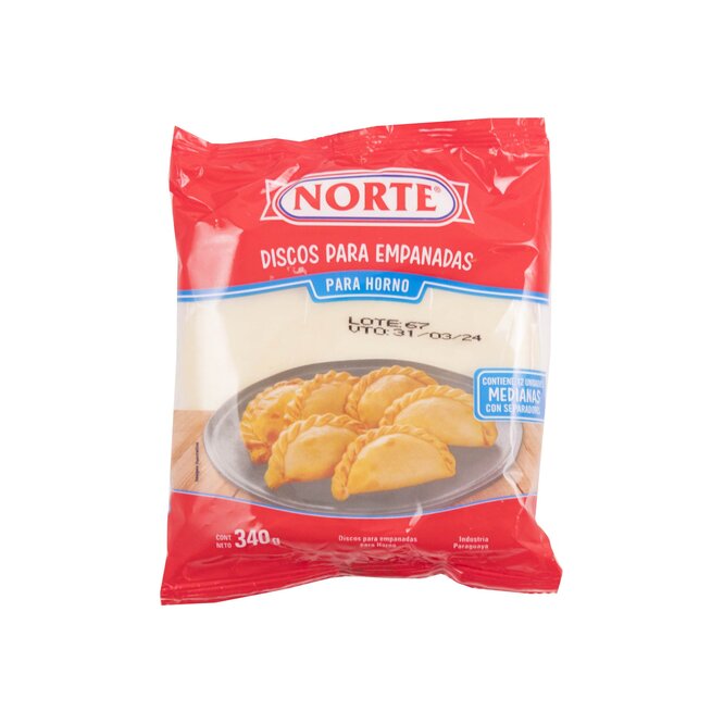 Discos para empanadas para hornear Norte 12 unidades