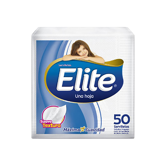 Servilletas de textura suave 24x24cm Elite 50 unidades
