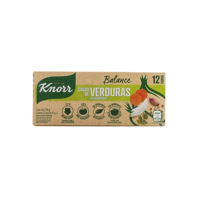 CALDO DE VERDURA CVEGETAL KNORR 12CUBOS