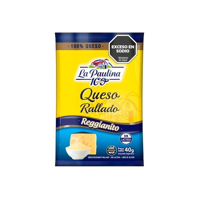 Queso rallado Reggianito La Paulina 40 gramos