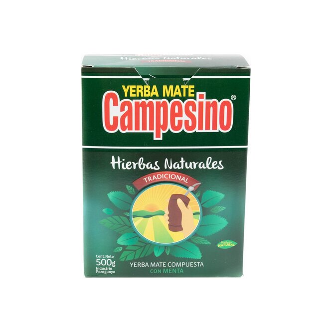 Yerba mate hierbas naturales paquete Campesino 500 gramos