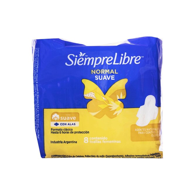TOALLA HIG SIEMP LIB NORM/SUAV 8UN