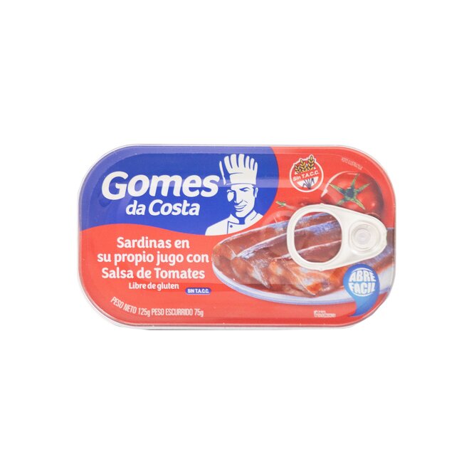 Sardinas con salsa de tomate Gomes Da Costa 125 gramos