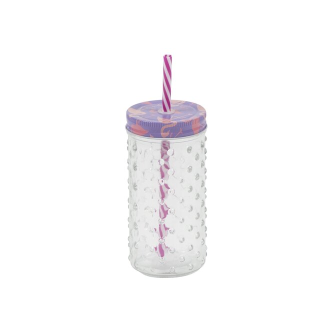 FRASCO D/VIDRIO C/TAPA/PAJITA IW REF DY1