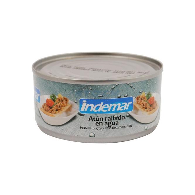 Atún Rallado en agua en pote Indemar 160 gramos
