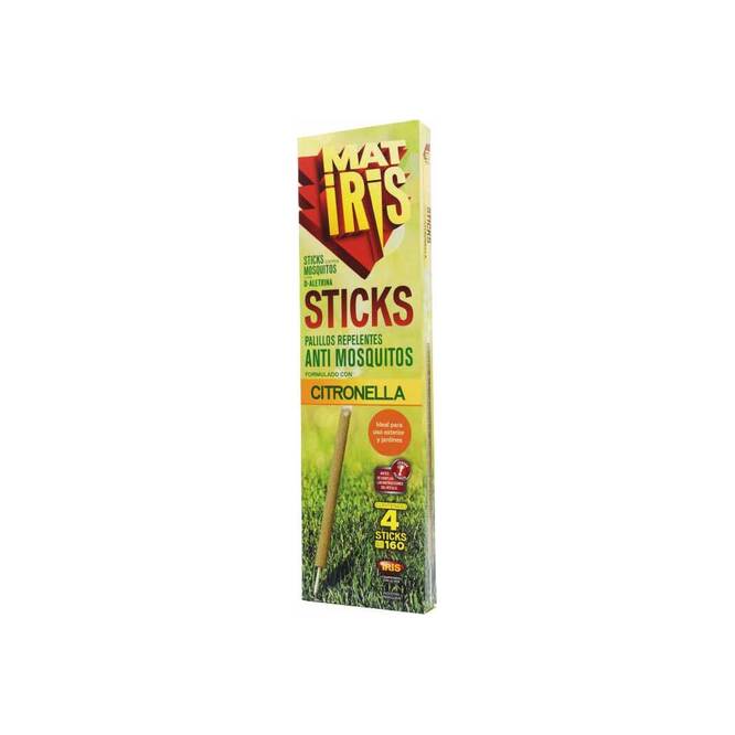 Palillos repelente de mosquitos citronella en caja Matiris 4 unidades