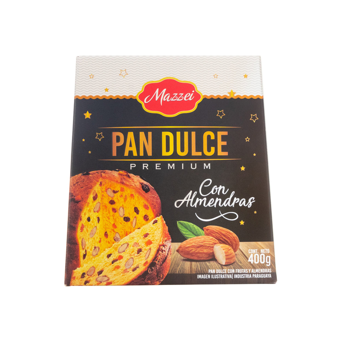PAN DULCE PREMIUM ALMENDRAS MAZZEI 400GR
