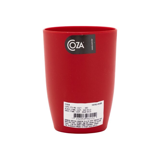 VASO DE PLASTICO ROJO COZA 275 ML
