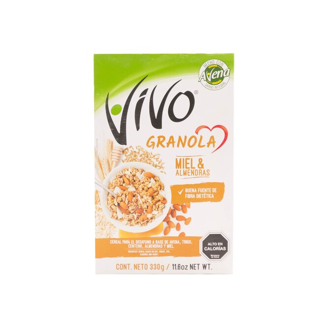 Cereal granola miel almendras Vivo 330 gramos
