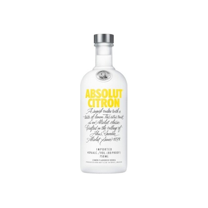 Vodka en botella Absolut citrón 750 ml
