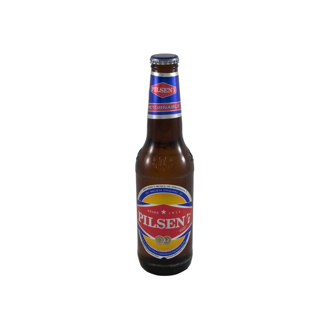 Cerveza retornable en botella descartable Pilsen 340 ml