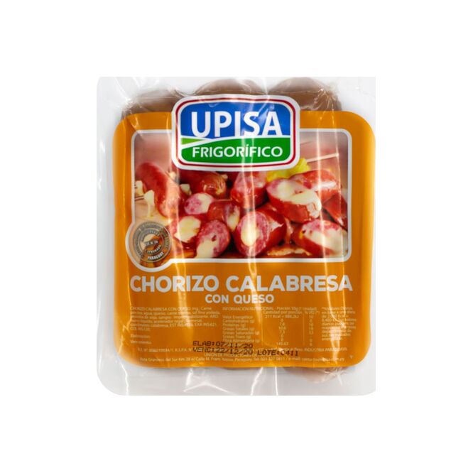 Chorizo calabresa con queso envasado al vacío Upisa por kilo