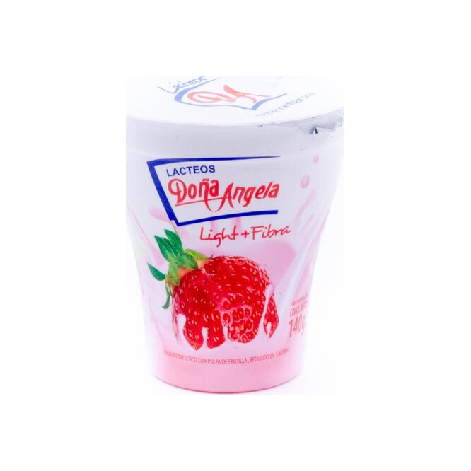 Yogurt light fibra frutilla pote Doña Angela 500 gramos