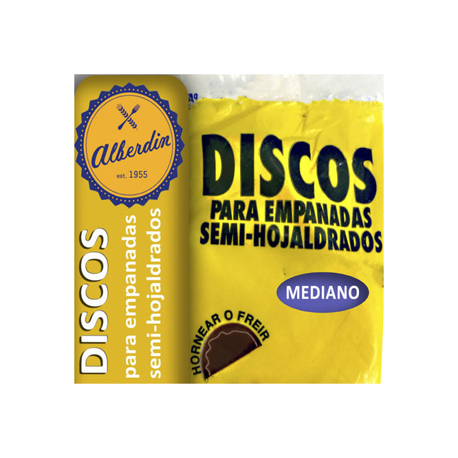Disco para empanadas al horno grande semi hojaldrada Alberdin 400 gramos
