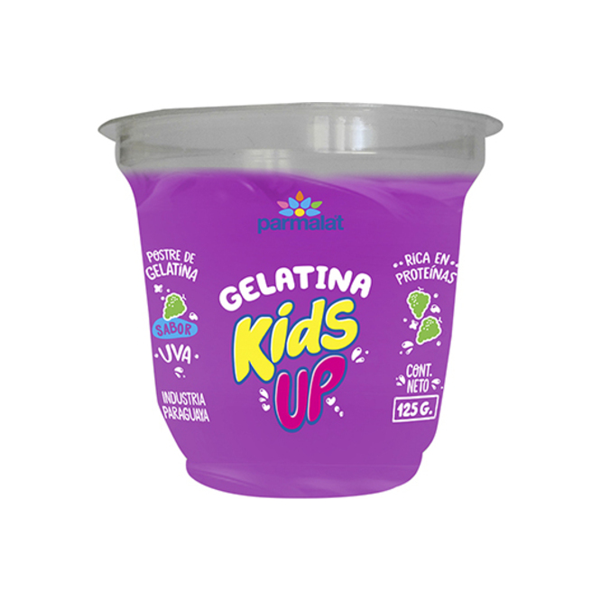 Gelatina Kids up sabor uva pote Parmalat 125 gramos