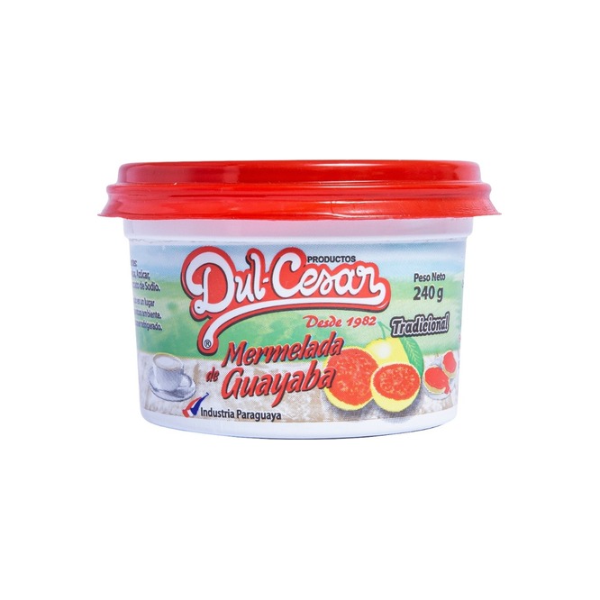 Mermelada sabor guayaba tradicional frasco Dulcesar 240 gramos