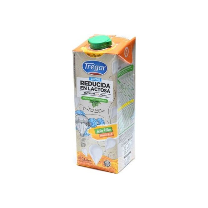 Leche deslactosada en envase Tetra Tregar 1 Litro