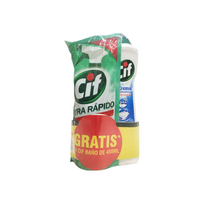 Pack crema original Cif 750 ml y limpiador de baño Cif 450 ml