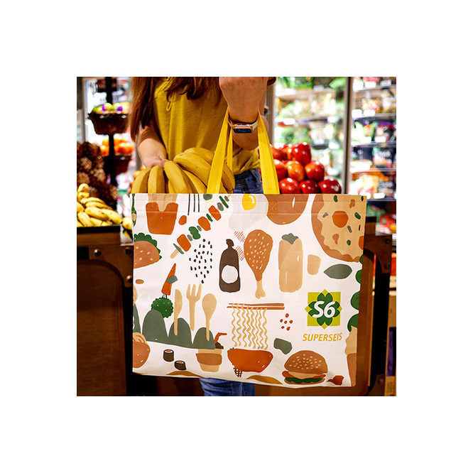 Bolsa Reutilizable Blanca con Alimentos Superseis 1 unidad