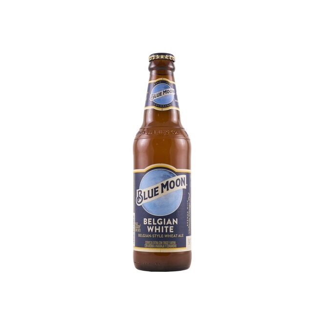 Cerveza aroma a naranja en botella Blue Moon 355 ML
