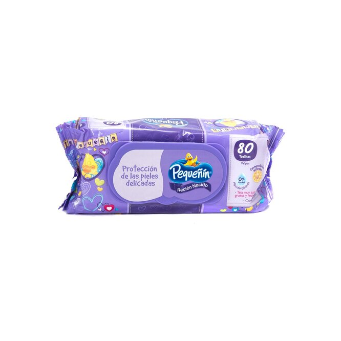 PAÑITOS HUMEDOS RECIEN NACIDO 80UN PEQUE