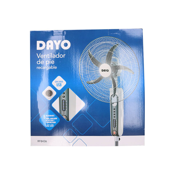 VENTILADOR D/PIE RECARGABLE FAN DAYO REF