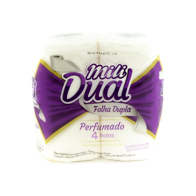 Papel Higiénico Perfumado Doble Hoja Mili 4 unidades