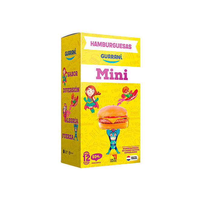 Hamburguesa mini caja Guaraní 12 unidades
