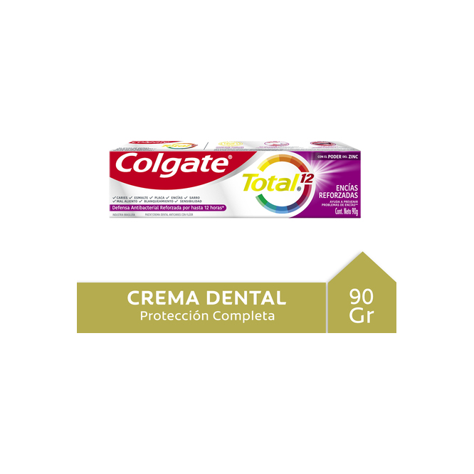 Crema dental encías reforzadas total 12 Colgate 90 gramos