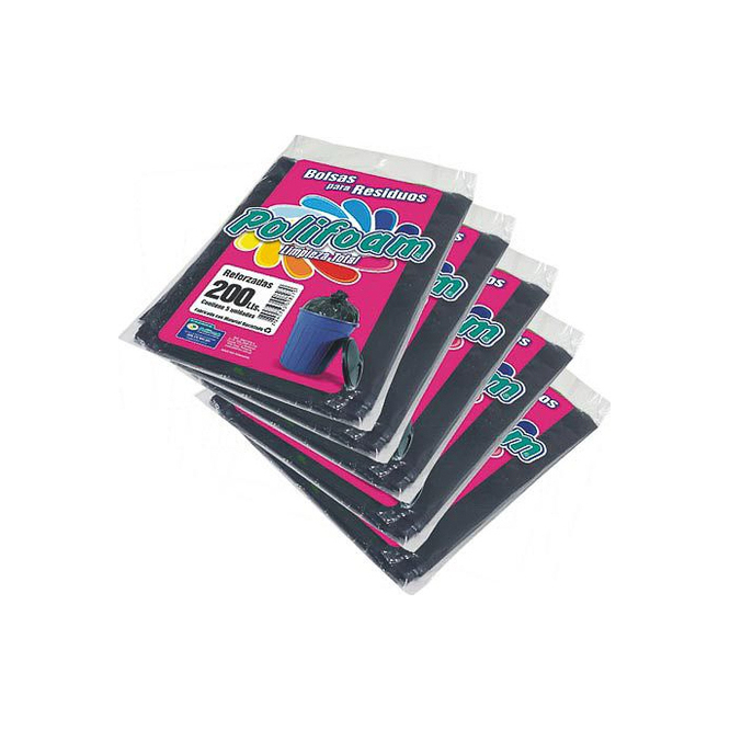 Bolsa para residuos de 200 litros paquete Polifoam 5 unidades